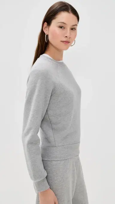 ÉTERNE hrunken Raglan Sweatshirt Heather Grey | Thumbnail 4