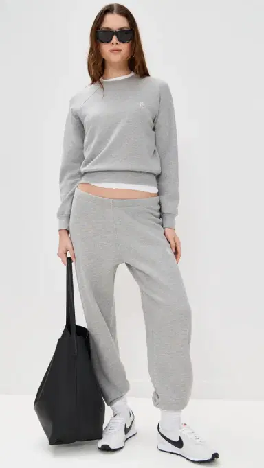ÉTERNE hrunken Raglan Sweatshirt Heather Grey | Thumbnail 5