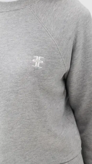 ÉTERNE hrunken Raglan Sweatshirt Heather Grey | Thumbnail 6