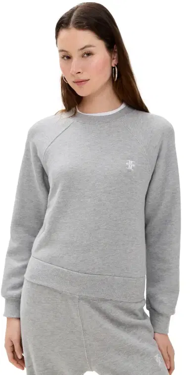 ÉTERNE hrunken Raglan Sweatshirt Heather Grey | Thumbnail 1