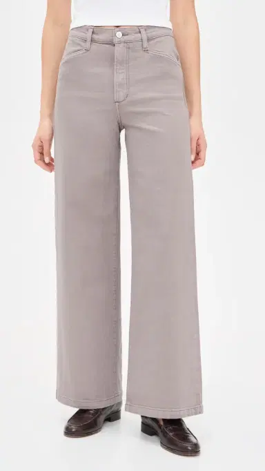 Favorite Daughter The Mischa High Rise Wide Leg Ankle Jeans Soft Taupe 28 | Thumbnail 2