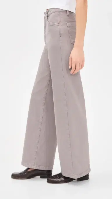 Favorite Daughter The Mischa High Rise Wide Leg Ankle Jeans Soft Taupe 28 | Thumbnail 4