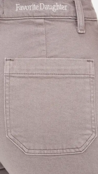 Favorite Daughter The Mischa High Rise Wide Leg Ankle Jeans Soft Taupe 28 | Thumbnail 6