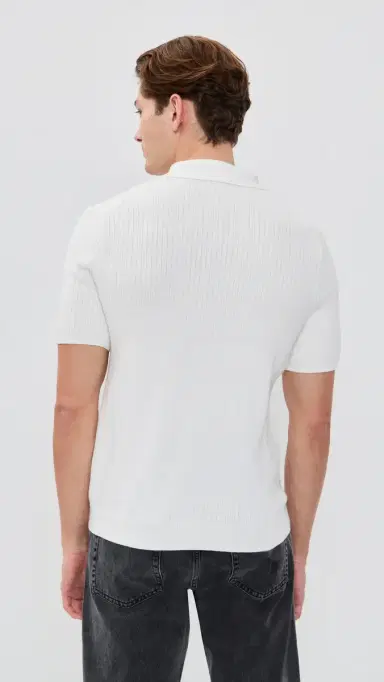 Polo Ralph Lauren Cotton Johnny Collar Polo Sweater Deckwash White | Thumbnail 3
