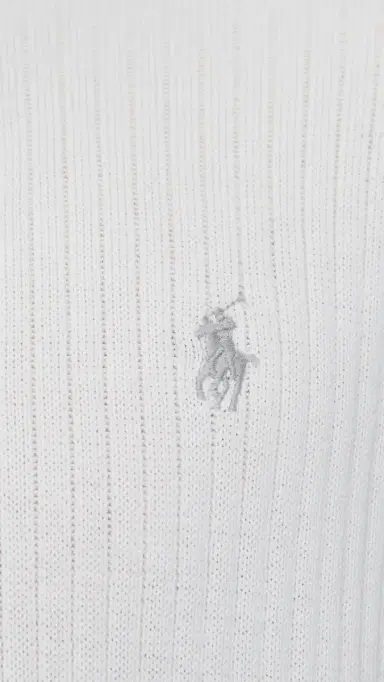 Polo Ralph Lauren Cotton Johnny Collar Polo Sweater Deckwash White | Thumbnail 6