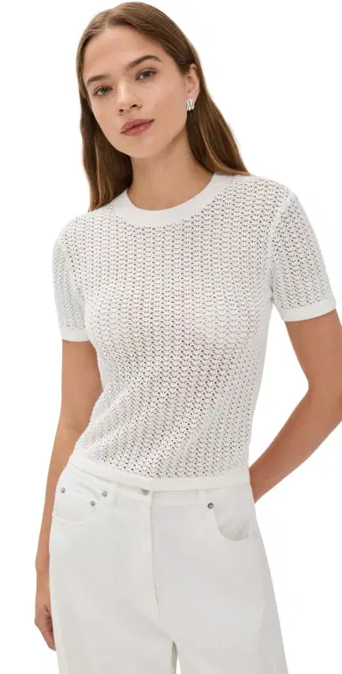 Joe's Jeans The Crochet Baby Tee Ecru S | Thumbnail 1
