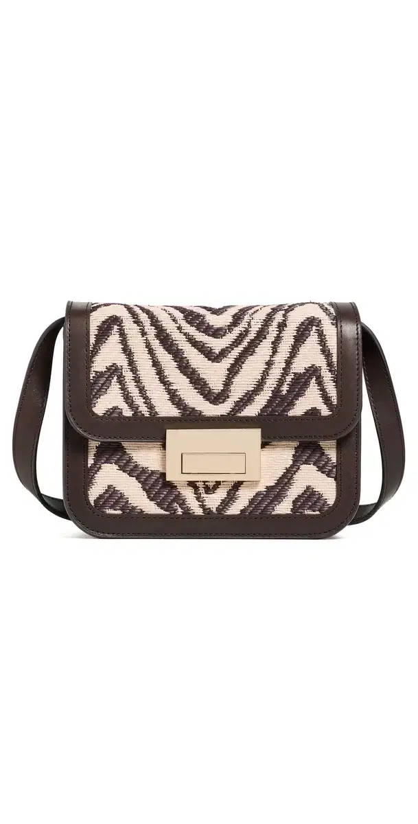 Loeffler Randall Desi Crossbody Bag with Lock Hardware Tmoro/Vintage Zebra One Size
