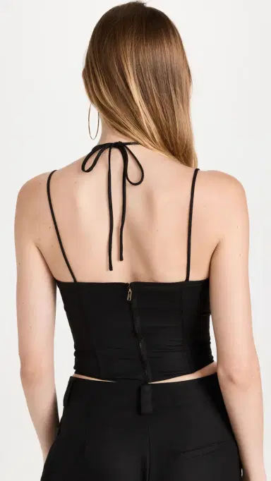 LIONESS Del Gato Corset Top Black S | Thumbnail 3