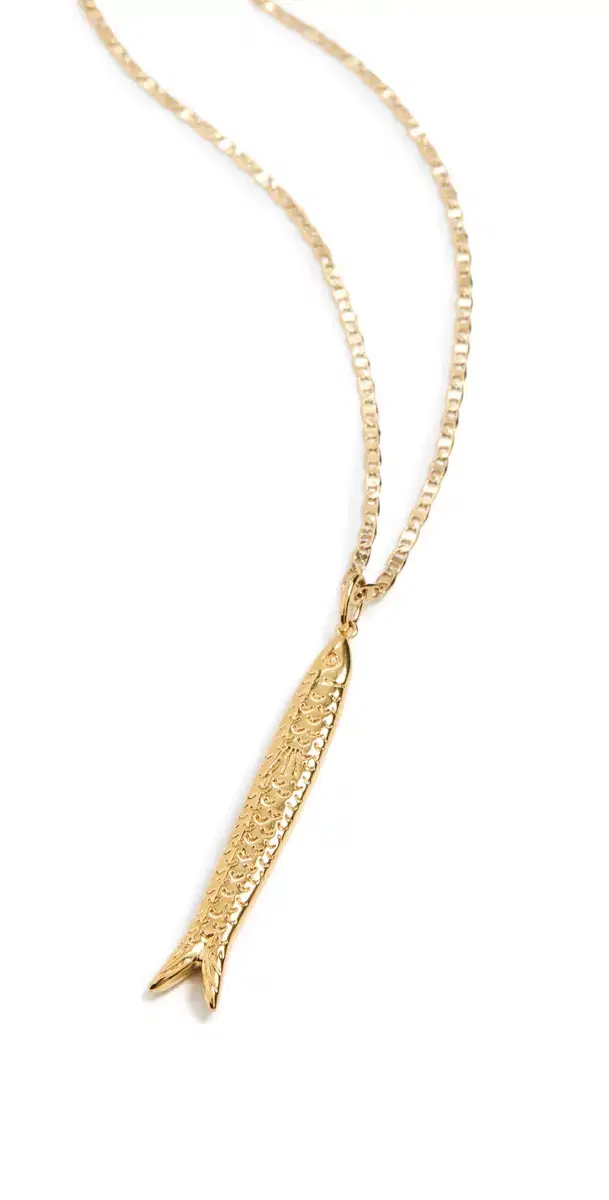 Anni Lu Hippie Fish Necklace Gold One Size
