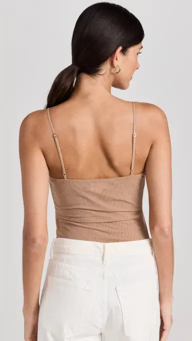 L'Agence Gelina Ruched Thong Bodysuit Dark Cappuccino S | Thumbnail 3