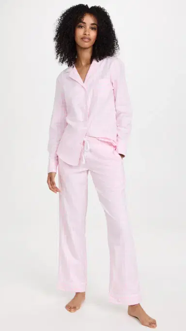 Petite Plume Pink Gingham Pajama Set Pink | Thumbnail 2 Petite Plume Pink Gingham Pajama Set Pink | Thumbnail 2