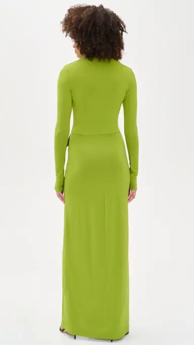 Nanushka Shada Jersey Maxi Dress Green | Thumbnail 3 Nanushka Shada Jersey Maxi Dress Green | Thumbnail 3
