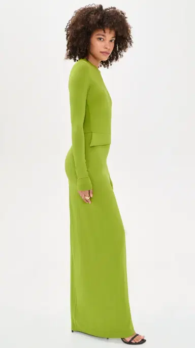 Nanushka Shada Jersey Maxi Dress Green | Thumbnail 4 Nanushka Shada Jersey Maxi Dress Green | Thumbnail 4