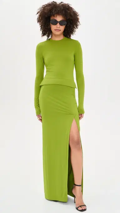 Nanushka Shada Jersey Maxi Dress Green | Thumbnail 5 Nanushka Shada Jersey Maxi Dress Green | Thumbnail 5