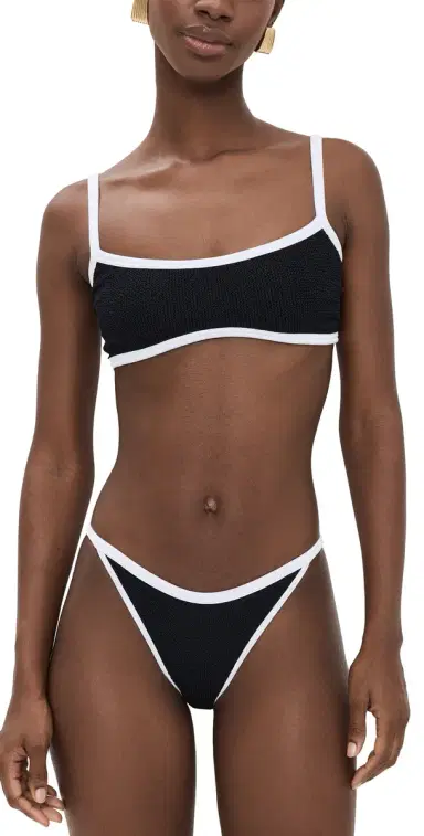 Hunza G Tyler Bikini Set Black One Size | Thumbnail 1 Hunza G Tyler Bikini Set Black One Size | Thumbnail 1
