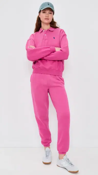 Polo Ralph Lauren Arctic Fleece Knit Ankle Jogger Pants Accent Pink XS | Thumbnail 5 Polo Ralph Lauren Arctic Fleece Knit Ankle Jogger Pants Accent Pink XS | Thumbnail 5