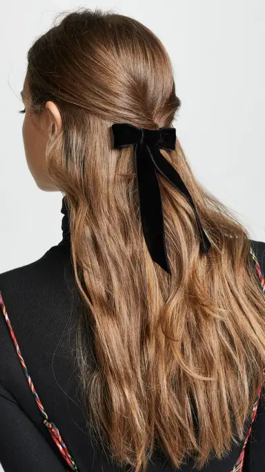 Jennifer Behr Velvet Bow Barrette | Thumbnail 3