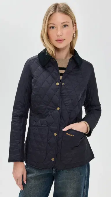 Barbour Annandale Quilt Barn Jacket Navy 2 | Thumbnail 2