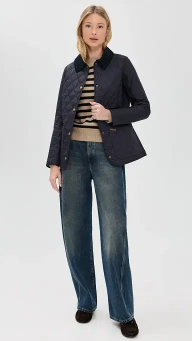 Barbour Annandale Quilt Barn Jacket Navy 2 | Thumbnail 5