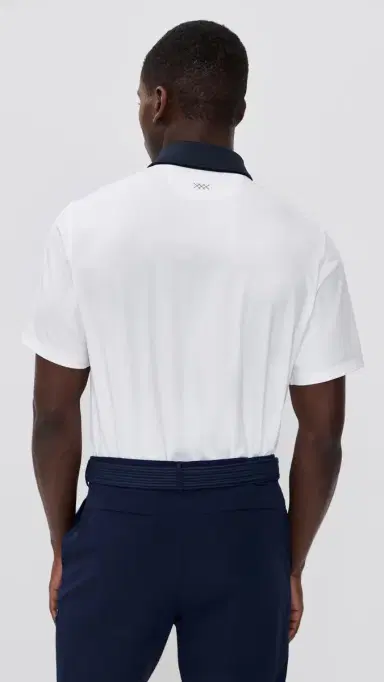 Rhone Drive Time Polo White/True Navy S | Thumbnail 3