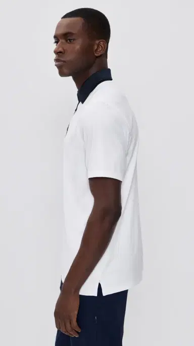 Rhone Drive Time Polo White/True Navy S | Thumbnail 4