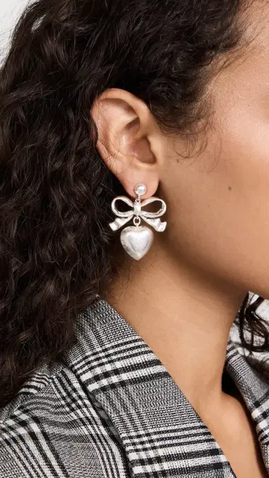 Clare V. Clare V. Heart Drop Earrings | Thumbnail 4