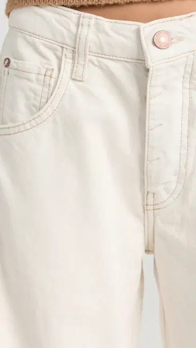 Free People We The Free Good Luck Barrel Jeans Milk 32 | Thumbnail 6