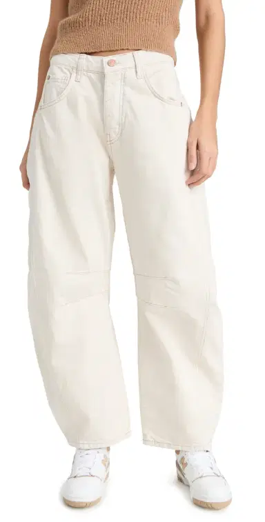 Free People We The Free Good Luck Barrel Jeans Milk 32 | Thumbnail 1