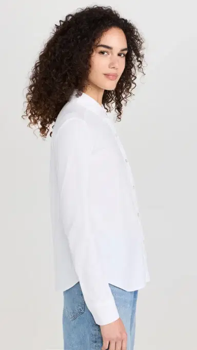 Theory Riduro Long Sleeve Button Down White | Thumbnail 4 Theory Riduro Long Sleeve Button Down White | Thumbnail 4