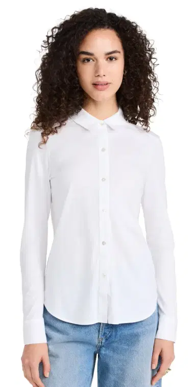 Theory Riduro Long Sleeve Button Down White | Thumbnail 1 Theory Riduro Long Sleeve Button Down White | Thumbnail 1