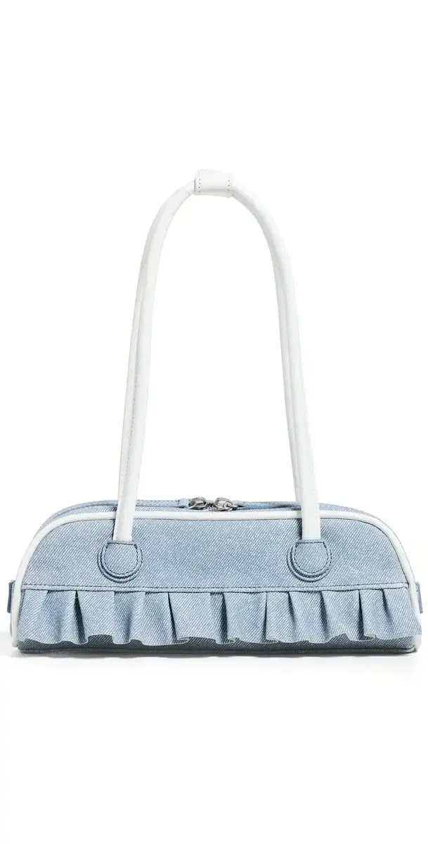Marge Sherwood x Peanuts Boston Mini Bag Blue & White Denim Effect Suede One Size