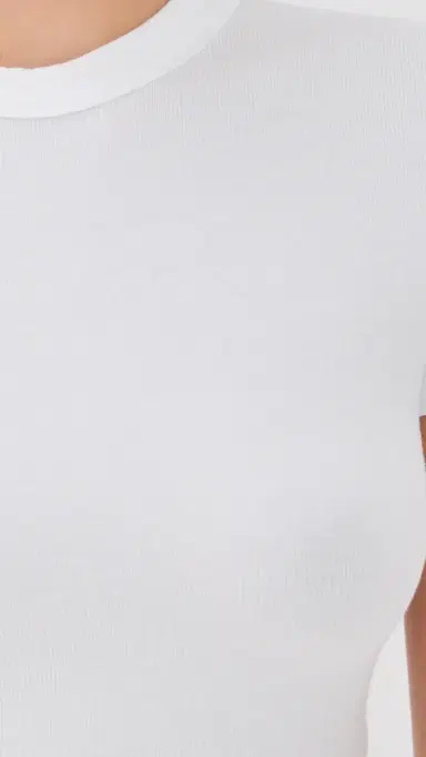 Frame The Rib Baby Tee White | Thumbnail 6 Frame The Rib Baby Tee White | Thumbnail 6