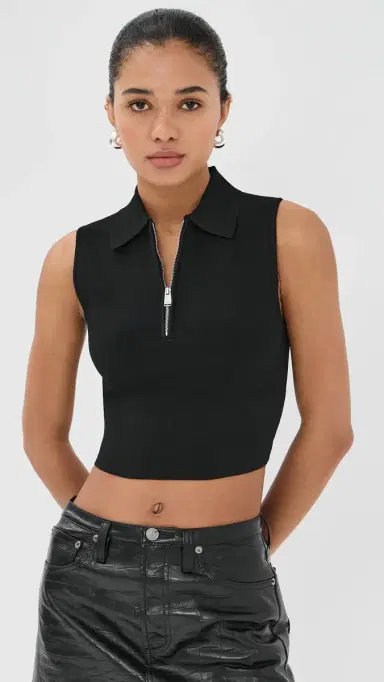 SIMKHAI Tatum Sleeveless Top Black | Thumbnail 2 SIMKHAI Tatum Sleeveless Top Black | Thumbnail 2