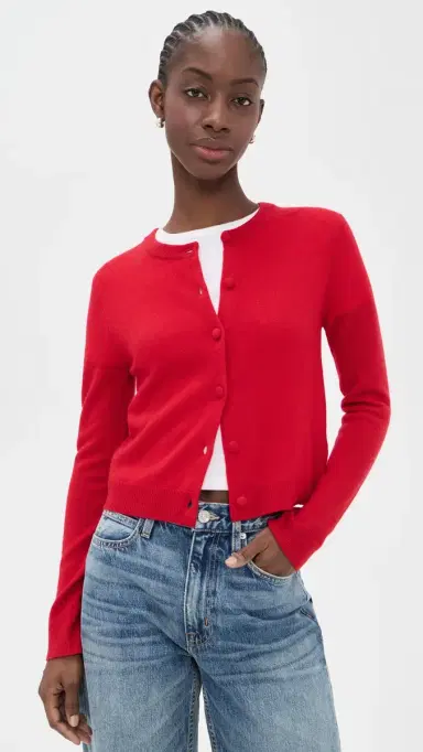 Velvet Nolie Cashmere Cardigan Red | Thumbnail 2 Velvet Nolie Cashmere Cardigan Red | Thumbnail 2