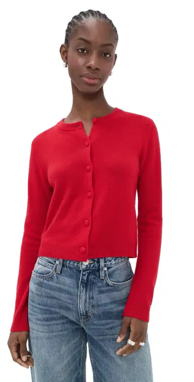 Velvet Nolie Cashmere Cardigan Red | Thumbnail 1 Velvet Nolie Cashmere Cardigan Red | Thumbnail 1