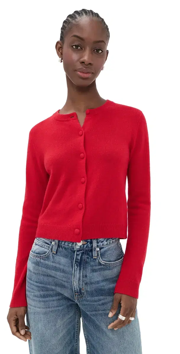 Nolie Cashmere Cardigan Red