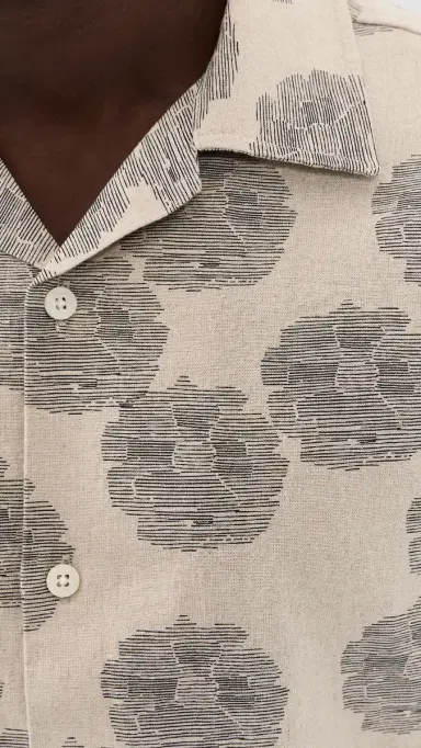 NN07 Ole Printed Linen Shirt Oatmeal | Thumbnail 6 NN07 Ole Printed Linen Shirt Oatmeal | Thumbnail 6