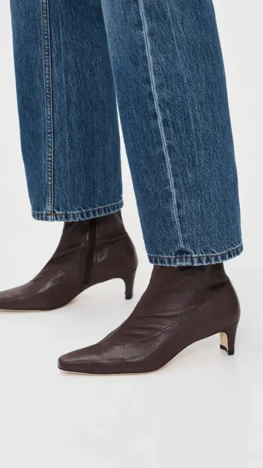 Staud Wally Sock Ankle Boots Espresso | Thumbnail 3