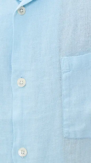 Portuguese Flannel Linen Camp Collar Shirt ky | Thumbnail 6