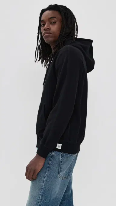 REIGNING CHAMP Mid-Weight Terry Standard Zip Hoodie Black M | Thumbnail 4