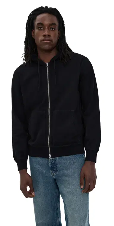 REIGNING CHAMP Mid-Weight Terry Standard Zip Hoodie Black M | Thumbnail 1