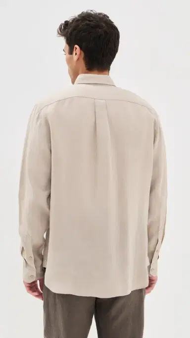 Vince Linen Shirt Pumice Rock L | Thumbnail 3