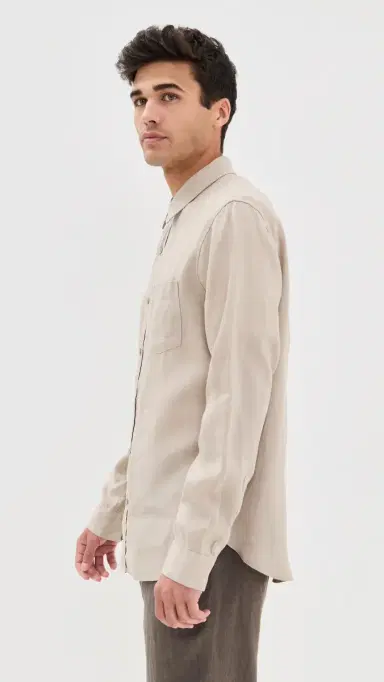 Vince Linen Shirt Pumice Rock L | Thumbnail 4