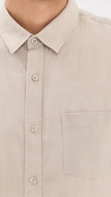 Vince Linen Shirt Pumice Rock L | Thumbnail 6