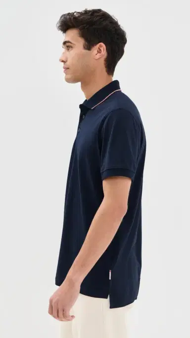 Orlebar Brown Dominic Fine Ribbon Polo Night Iris M | Thumbnail 4