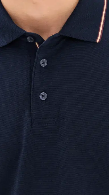 Orlebar Brown Dominic Fine Ribbon Polo Night Iris M | Thumbnail 6