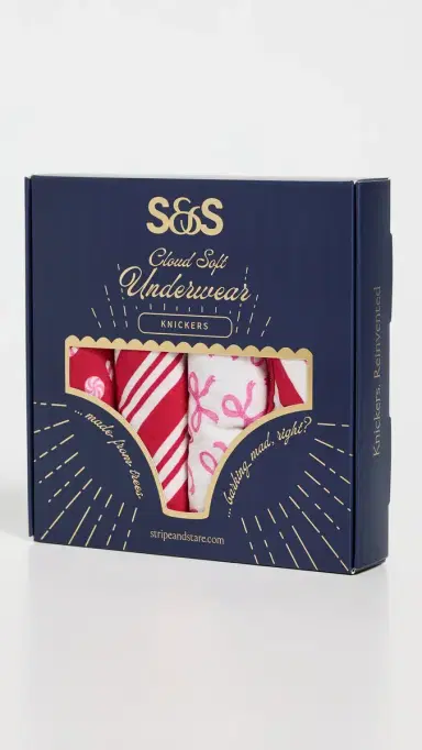 Stripe & Stare Original Knickers 4 Pack Candy Cane Wishes | Thumbnail 6