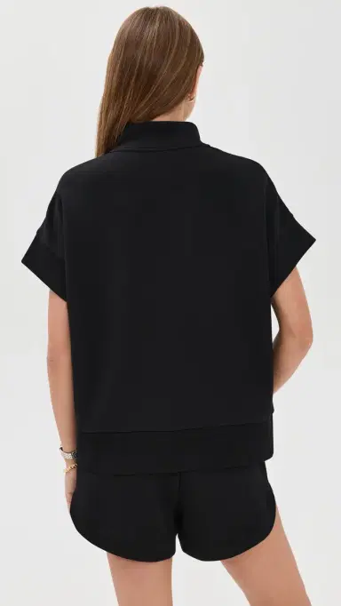 Varley Ritchie Short Sleeve Sweatshirt Black | Thumbnail 3 Varley Ritchie Short Sleeve Sweatshirt Black | Thumbnail 3