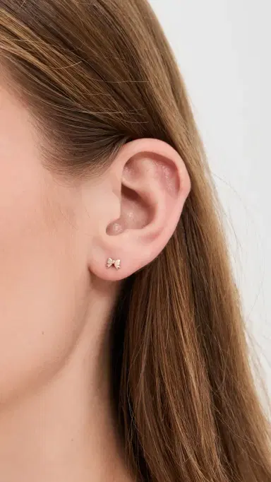 Zoë Chicco 14k Gold Itty Bitty Bow Single Stud Earring 14k Yellow Gold One Size | Thumbnail 3