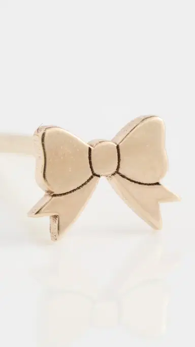 Zoë Chicco 14k Gold Itty Bitty Bow Single Stud Earring 14k Yellow Gold One Size | Thumbnail 5